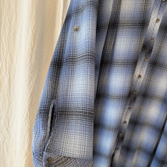 J.Jill Women Plaid Elliptical Shirtdress‎ Size Large Cobalt Blue Casual Classic - Picture 6 of 9